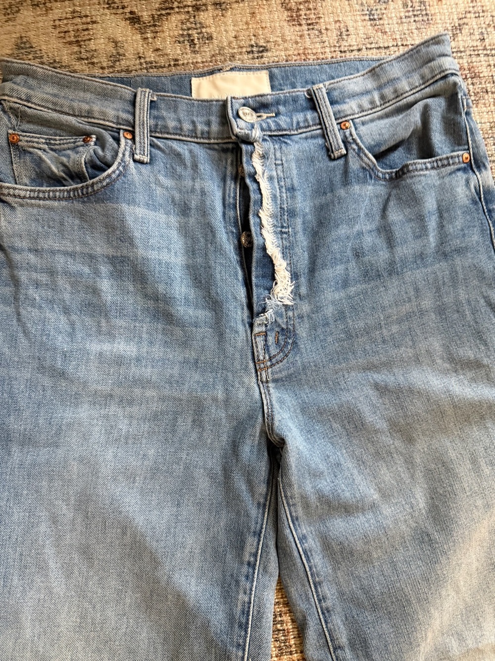 Mother The Flycut Tomcat Roller Wide Leg Jeans Size 30 - Picture 3 of 11